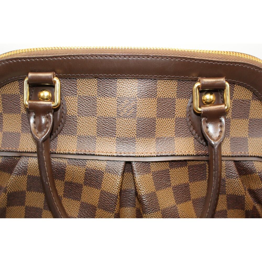 Louis Vuitton Trevi PM Damier Ebene Brown Handbag Satchel Authentic LV - Picture 14 of 16